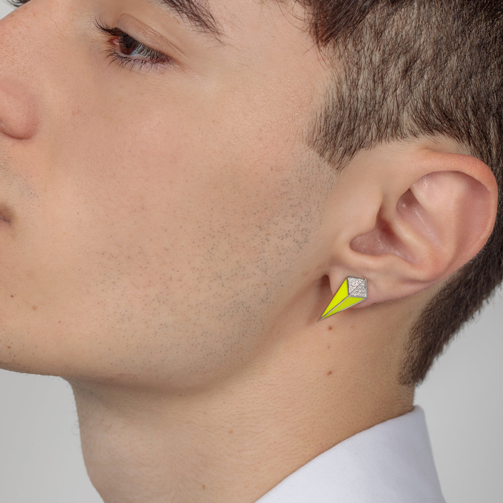 14K Yellow Gold Men's Two Tone Natural Diamond Round Circle Nugget Stud  Earrings | eBay